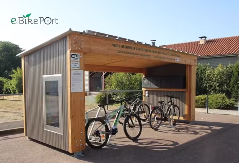 stations de recharge autonomes solaires de vélos électriques ebikeport
