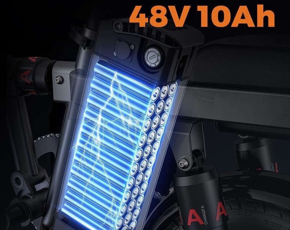 batterie amovible lithium-ion 48V 10Ah mini vélo électrique pliable engwe t14 (6)