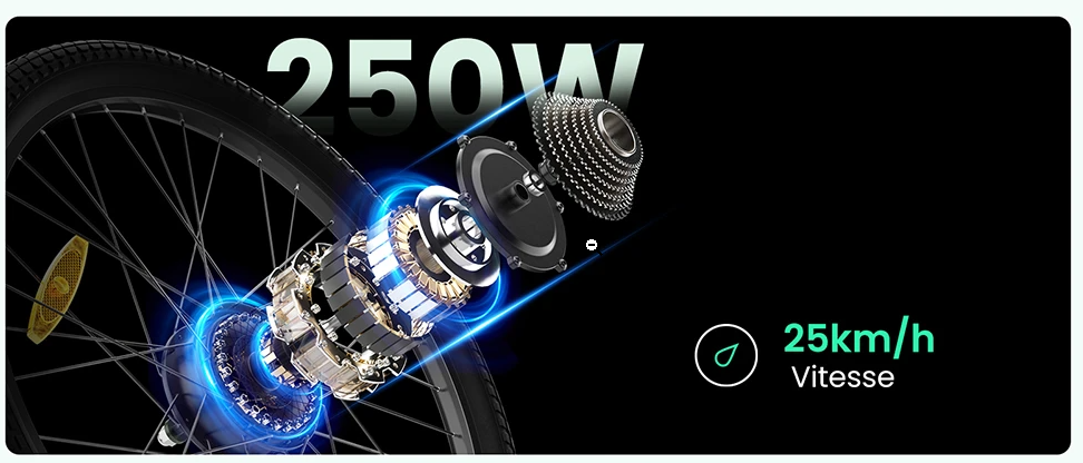 Moteur 250 W vélo électrique de ville touroll b2 (2)
