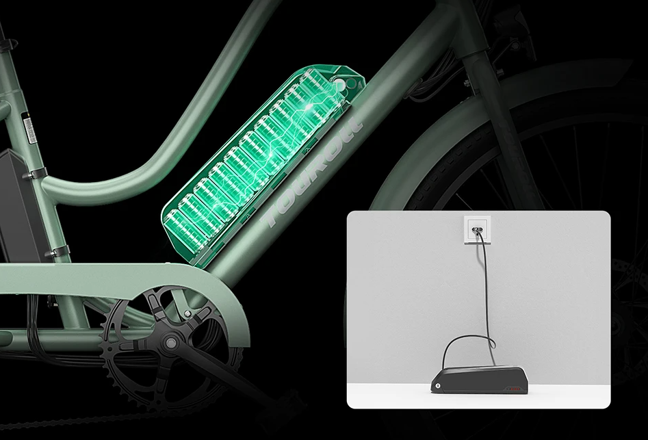batterie amovible de 36V 15,6Ah, vélo électrique de ville touroll b2 (4)