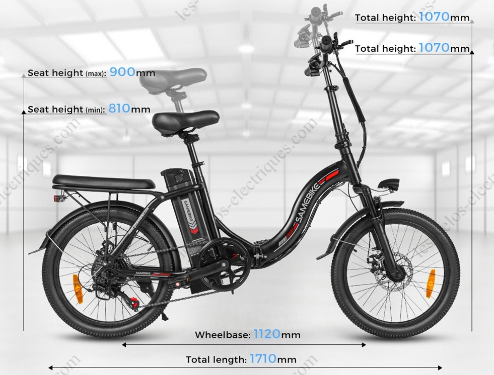 dimensions Samebike CY20 dimensions Samebike CY20