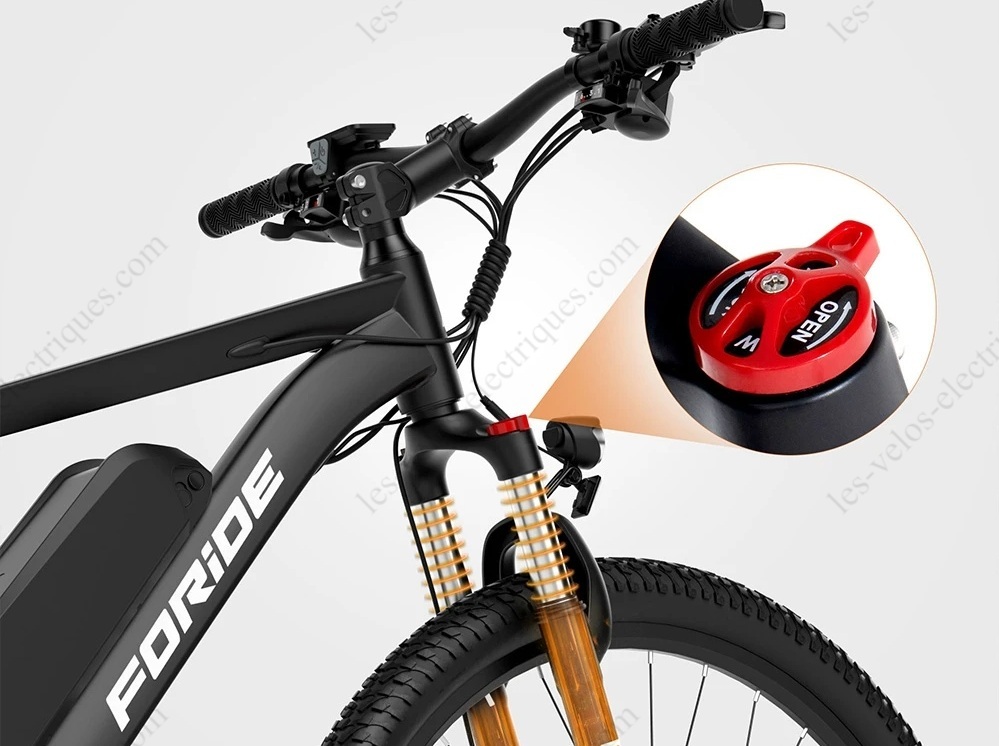 fourche à suspension avant (avec un débattement de 80 mm) est verrouillable fourche à suspension avant (avec un débattement de 80 mm) est verrouillable