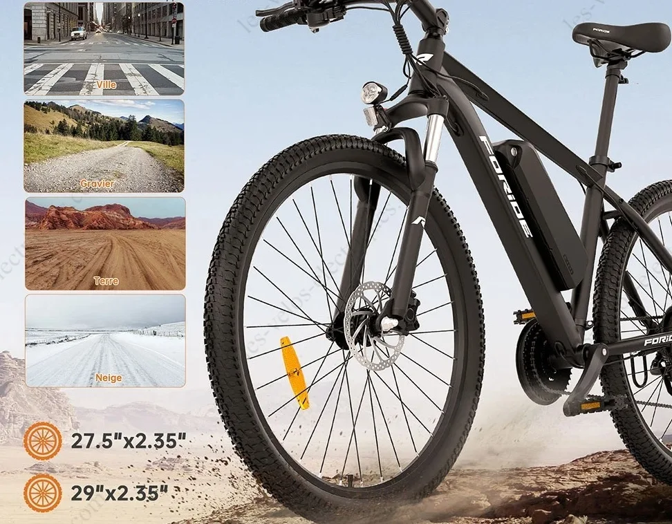 Foride Xtremer 2 est équipé de pneus de 29 × 2,35 pouces ou 27,5 x 2,35 pouces