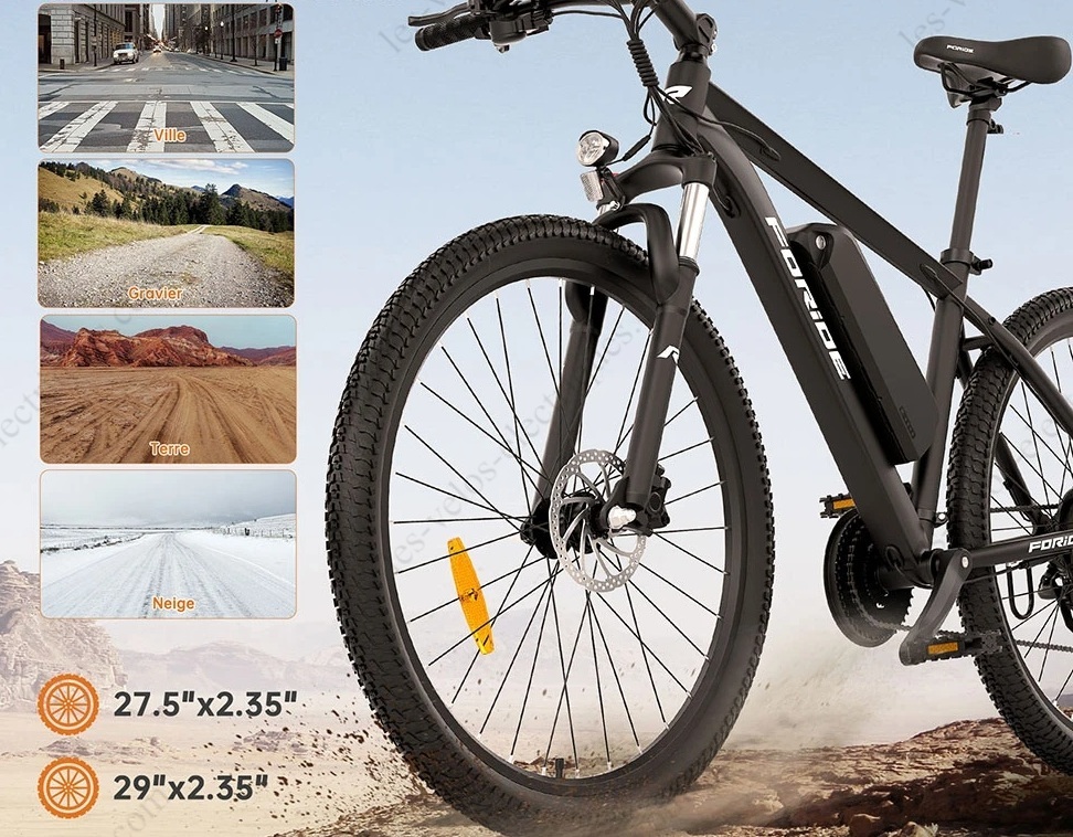 Foride Xtremer 2 est équipé de pneus de 29 × 2,35 pouces Foride Xtremer 2 est équipé de pneus de 29 × 2,35 pouces ou 27,5 x 2,35 pouces
