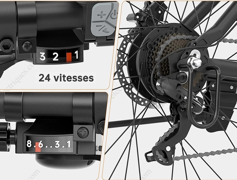 transmission Shimano 24 vitesses du Foride Xtremer 2 transmission Shimano 24 vitesses du Foride Xtremer 2