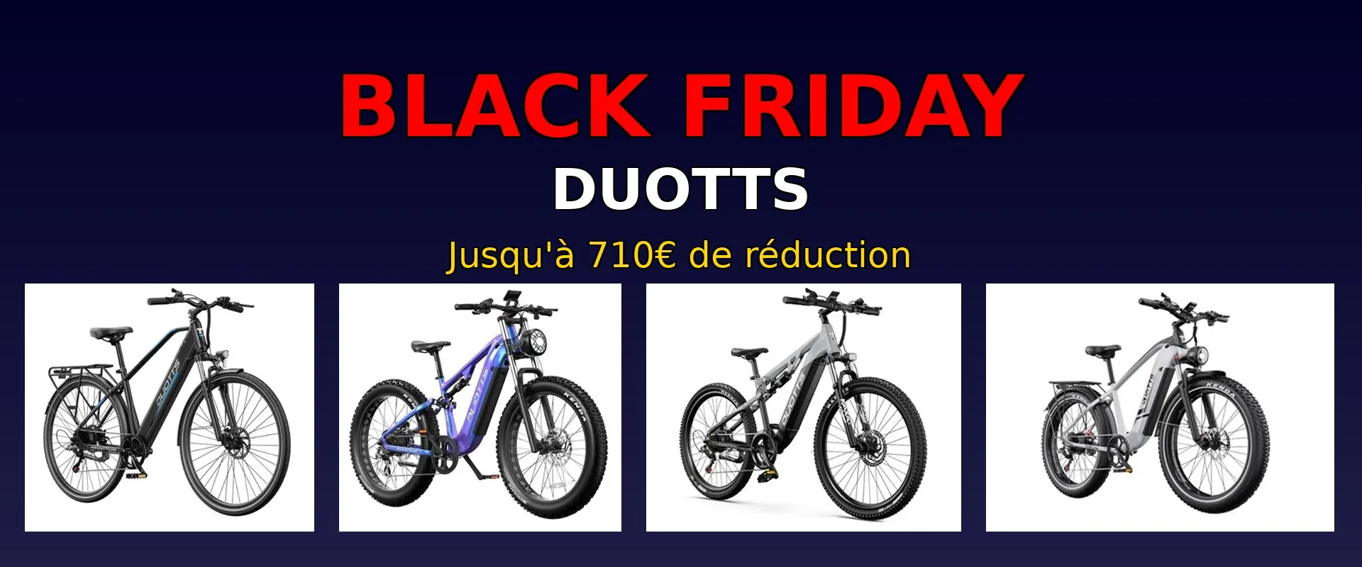 Vélos électriques Duotts : les 4 meilleures offres du Black Friday 2025