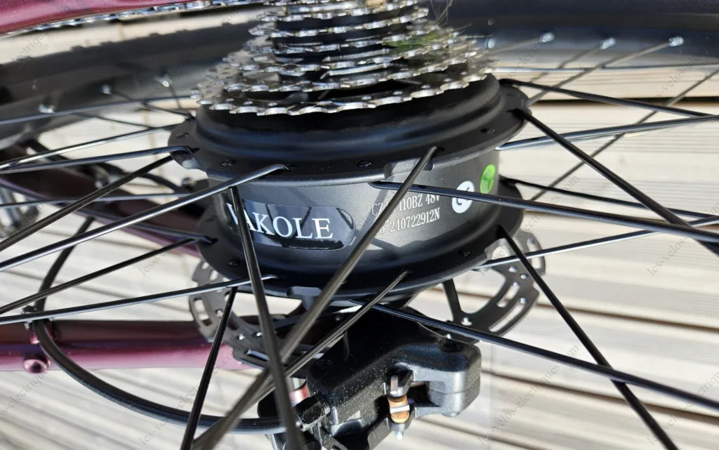 vakole emt29 moteur 250w dans le moyeu de la roue arrière