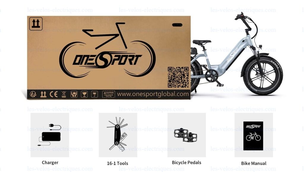 vélo électrique onesport ot08 contenu de la boîte